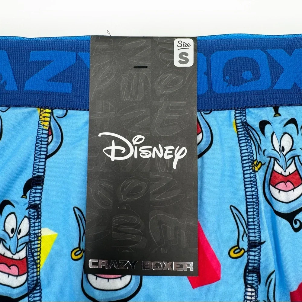 Disney Aladdin Genie Crazy Boxer Briefs Underwear Mens Size Small Blue 90s Gift